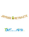 Guirlande de ballons joyeuse retraite or 3m