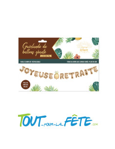 Guirlande de ballons joyeuse retraite or 3m 2