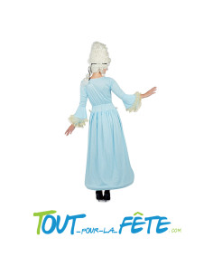 Déguisement de marquise bleu et blanc adulte 2