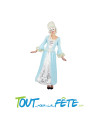 Déguisement de marquise bleu et blanc adulte
