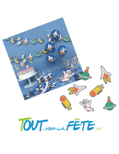 40 confettis de table en papier Espace