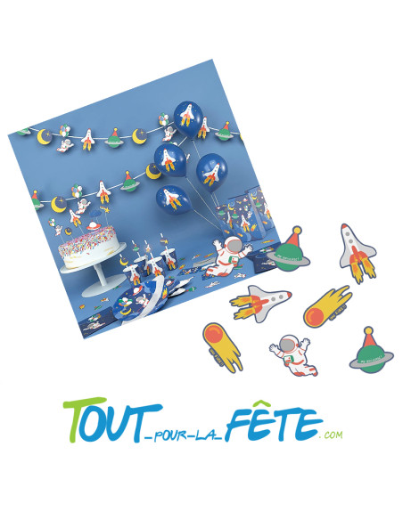 40 confettis de table en papier Espace