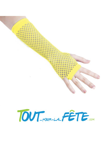 2 mitaines longues en résille