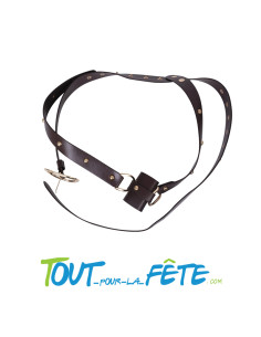 Ceinture porte-épée marron réglable 2