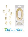 Bougie chiffre géante or 13 cm