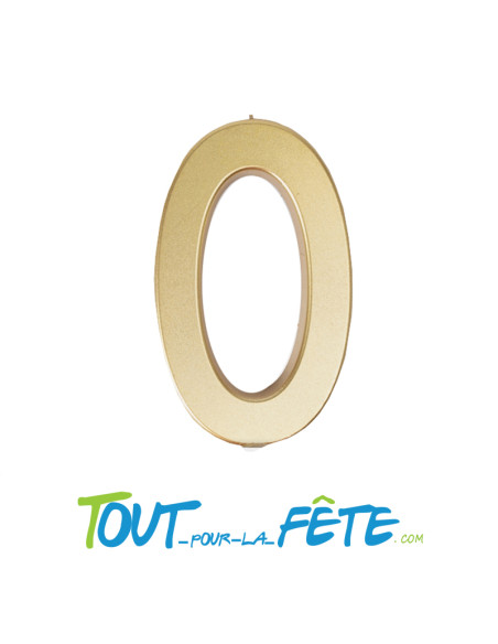 Bougie chiffre géante or 13 cm