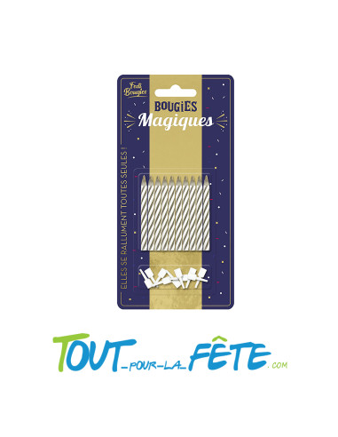 Lot de 10 bougies magique
