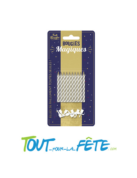 Lot de 10 bougies magique