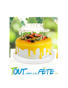 Top gâteau or joyeux anniversaire tropical 2