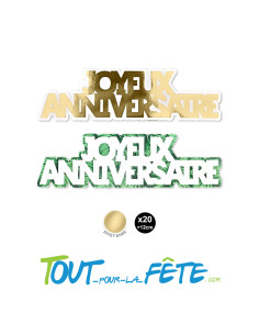 Sachet de 20 décoration de table Joyeux Anniversaire Tropical