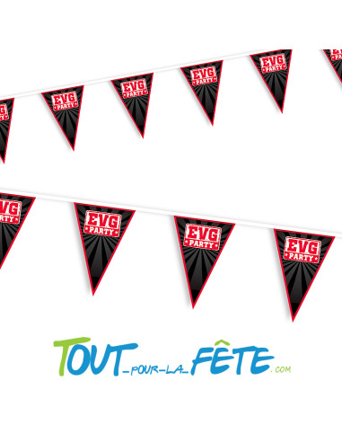 Guirlande Fanion EVG 6 mètres 16 fanions