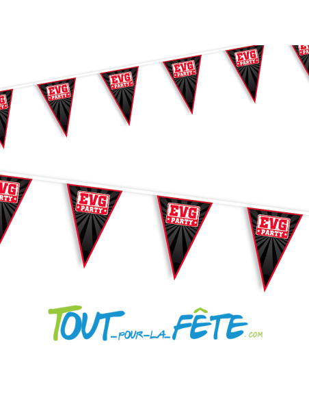 Guirlande Fanion EVG 6 mètres 16 fanions