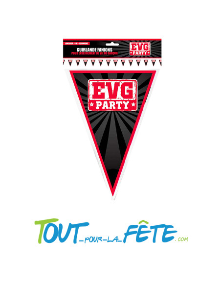 Guirlande Fanion EVG 6 mètres 16 fanions