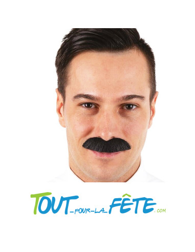 Moustache Dupont noire 8 cm