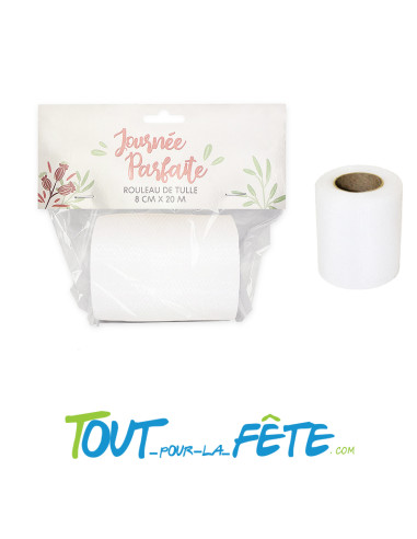 Rouleau de Tulle 8 cm x 20 m plusieurs couleurs