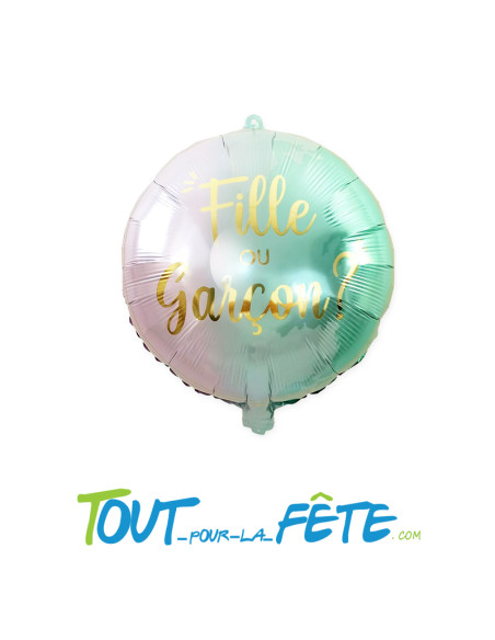 Ballon aluminium Fille ou Garçon ? 35cm