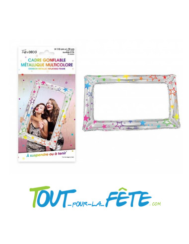 cadre gonflable métallique multicolore photobooth