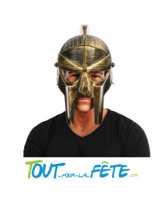Casque de gladiateur / romain noir et or