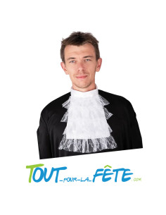 Jabot en dentelle blanc 2
