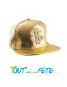 Casquette de rappeur dollars OR