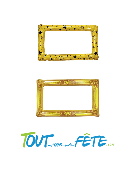 cadre gonflable métallique double face or