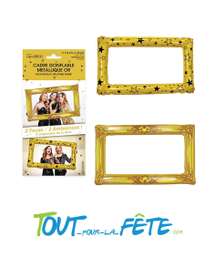 cadre gonflable métallique double face or 2