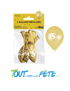 Sachet de 6 ballons latex âge OR 2
