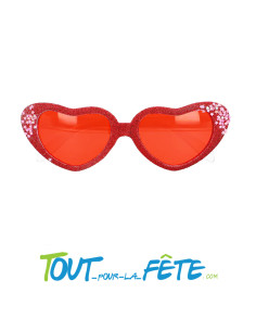 Lunettes coeur à paillettes