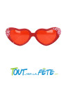 Lunettes coeur à paillettes
