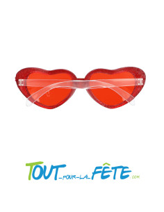 Lunettes coeur à paillettes 2