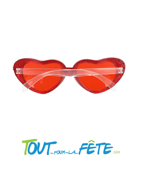 Lunettes coeur à paillettes