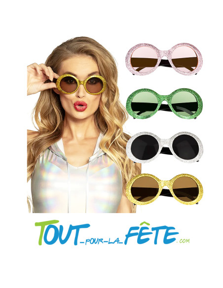 Lunettes party Jackie glitter a paillettes