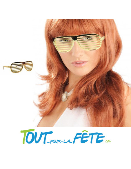 Lunettes barreaux dorés