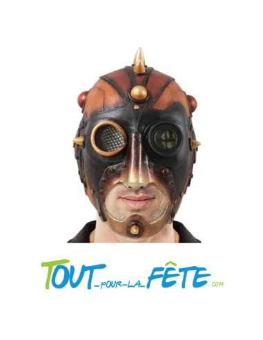 Masque casque steampunk en latex