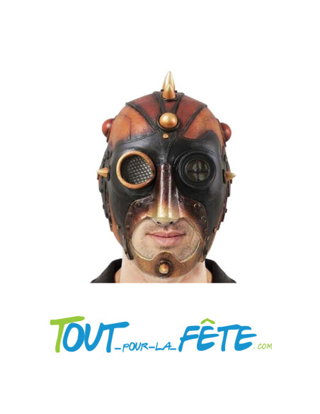 Masque casque steampunk en latex