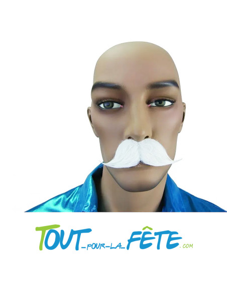 Moustache Gentleman blanc