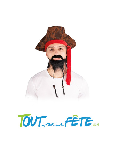 Moustache et barbe de Pirate