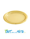 Lot de 6 assiettes brillantes 23 cm or (doré)