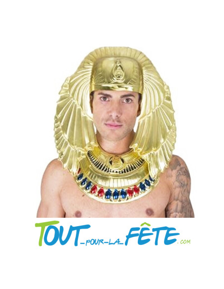 Coiffe égyptienne dorée