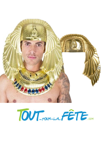 Coiffe égyptienne dorée