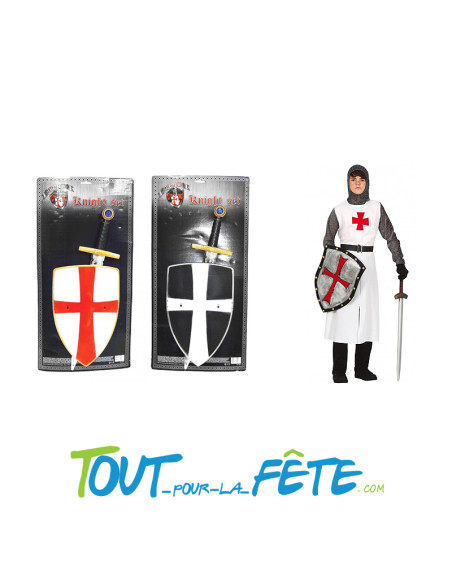 Set épée et bouclier chevalier pour enfant