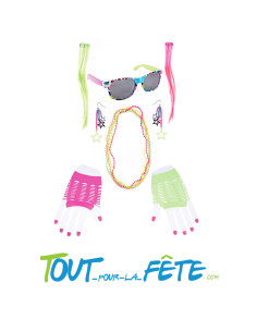 Kit complet année 80 disco fluo