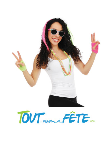 Kit complet année 80 disco fluo