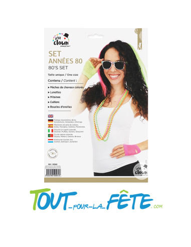 Kit complet année 80 disco fluo