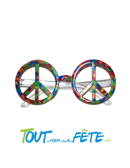 Lunettes Hippie ronde peace and love