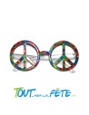 Lunettes Hippie ronde peace and love