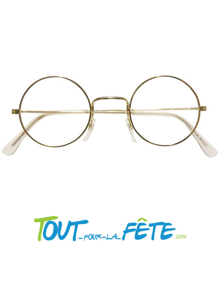 Lunettes rondes dorés du Père-Noel