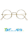 Lunettes rondes dorés du Père-Noel