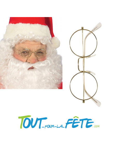 Lunettes rondes dorés du Père-Noel