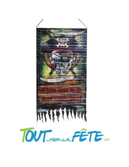 Drapeau suspendu pirate 120x55cm